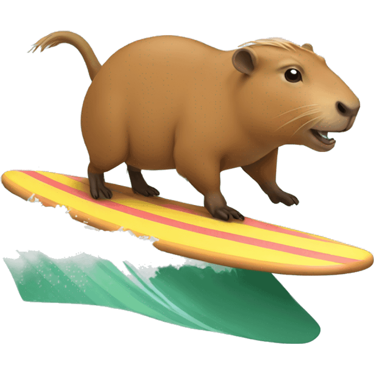 Capybara Surfing  emoji