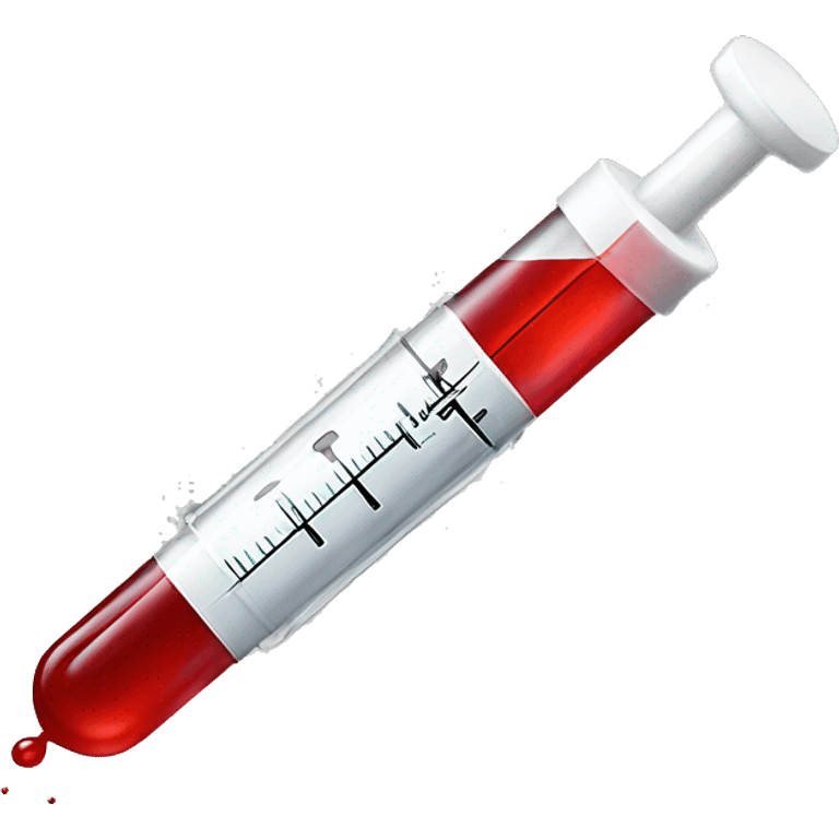 Syringe with red liquid emoji