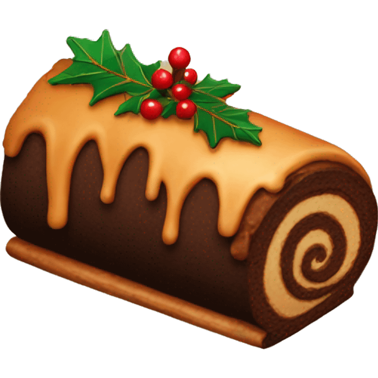 Yule log cake emoji