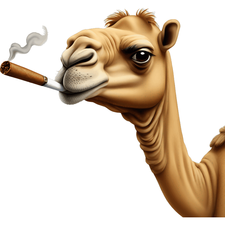 Camel smoking cigar emoji