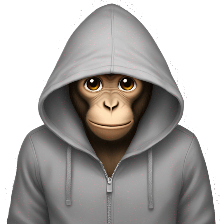 Monkey wearing hoodie  emoji