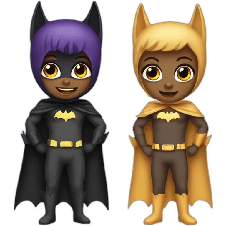 twins in bat costume emoji