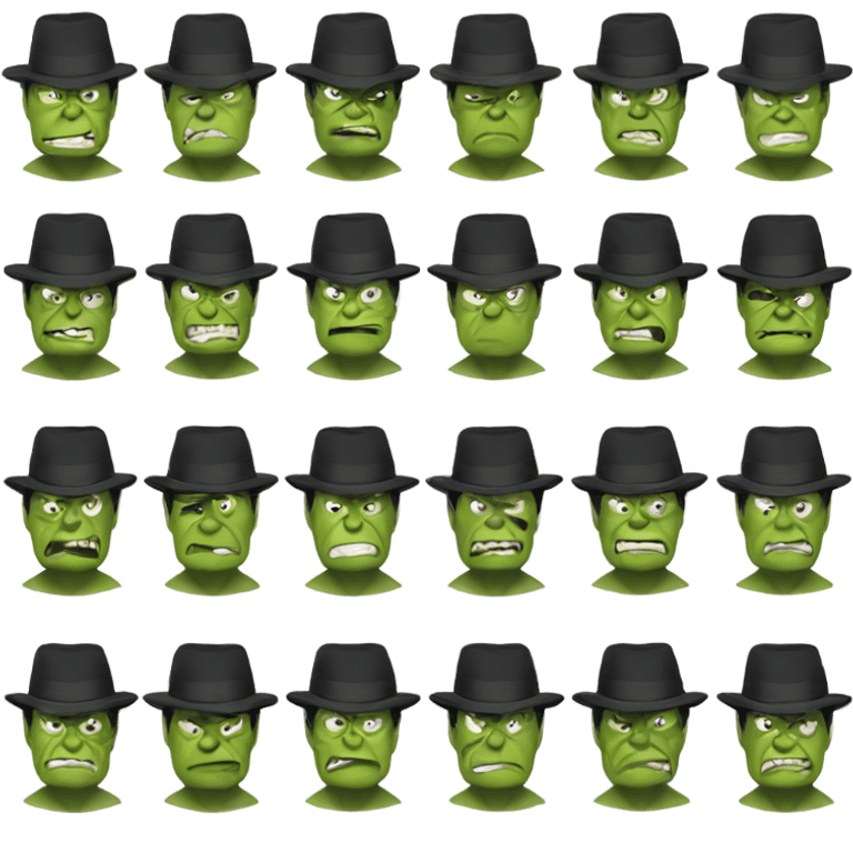 Hulk in fedora  emoji