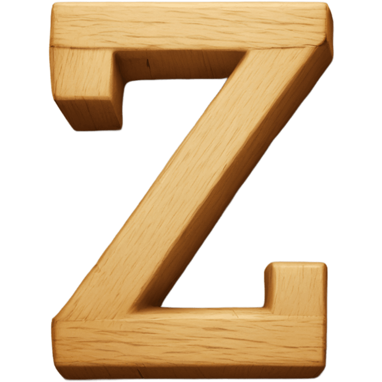 The letter Z made of wood  emoji