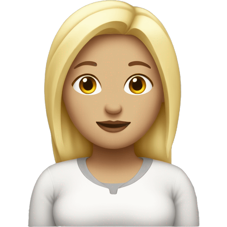 really fat blonde person emoji