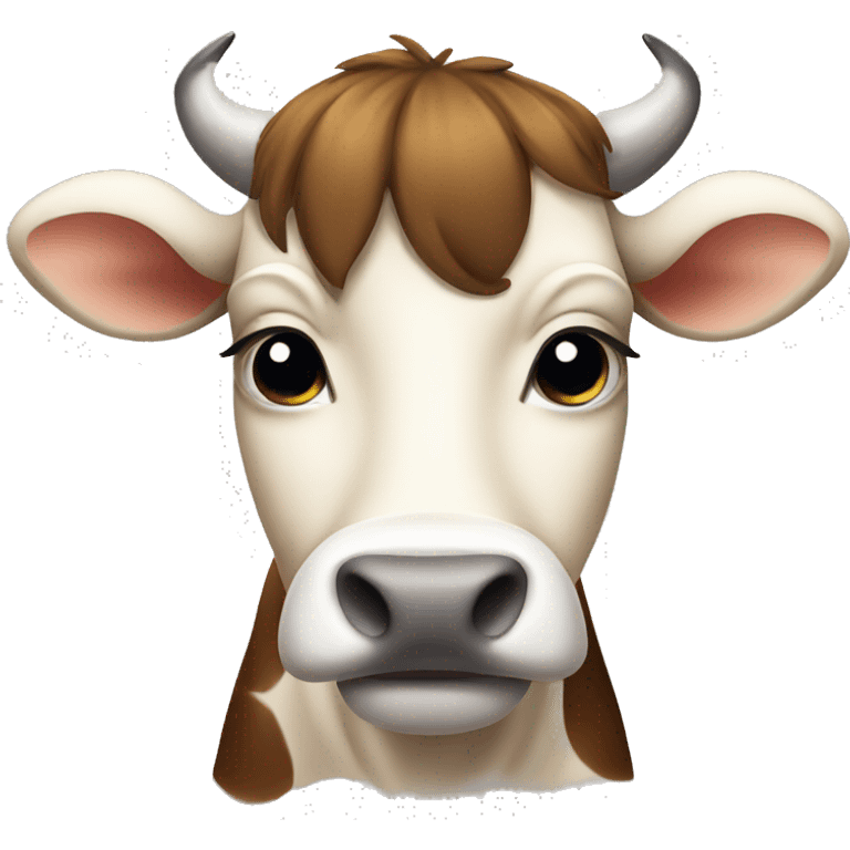 cow with girl face emoji