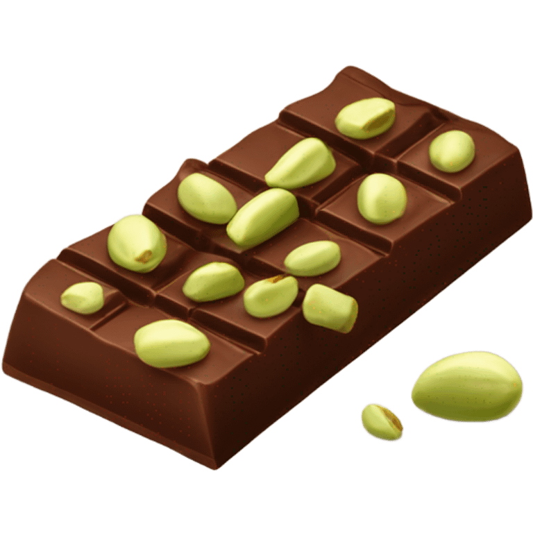 chocolate bar with pistachio filling emoji