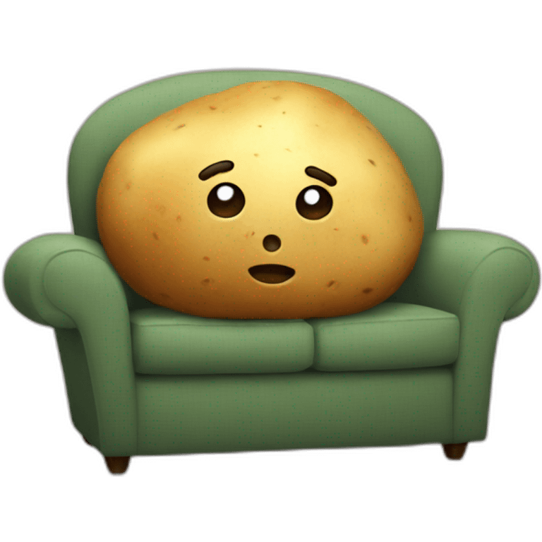 Potato on a sofa emoji