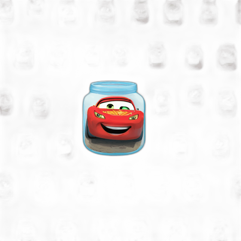 Lightning McQueen in jar emoji