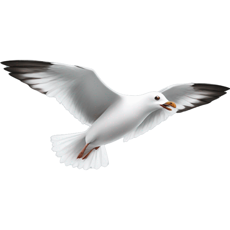 Seagull flying emoji