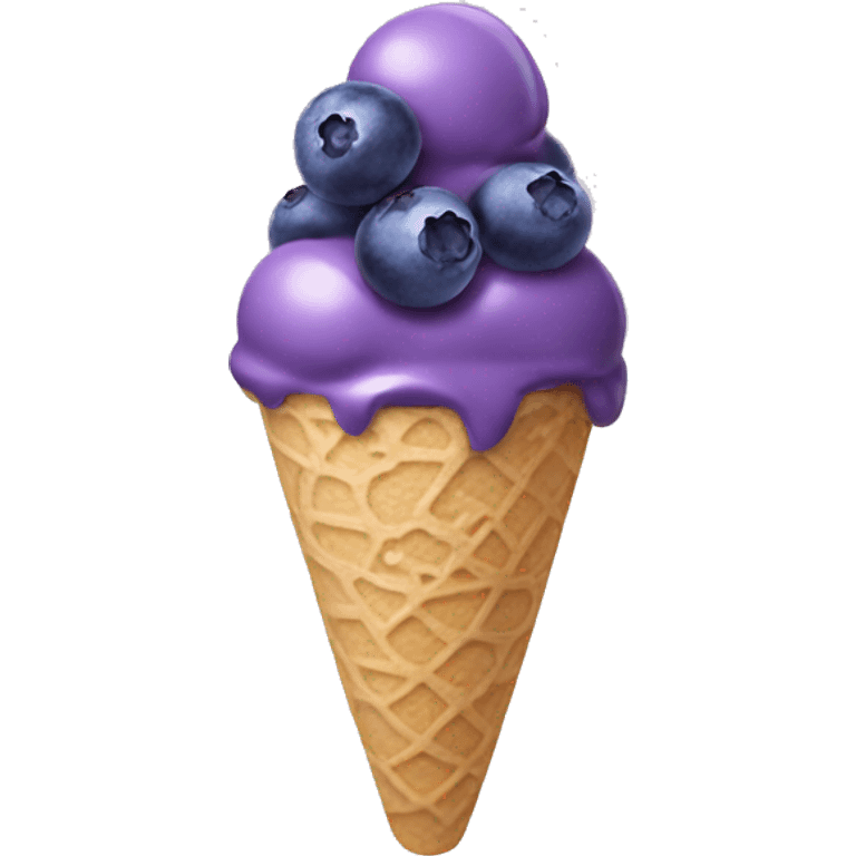 ice cream with blueberries  emoji