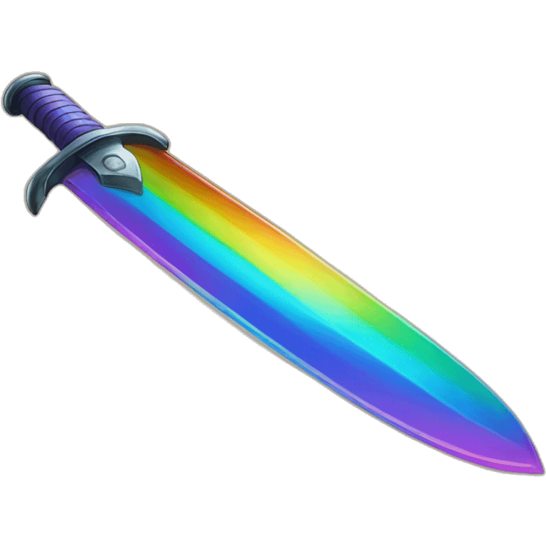 sword rainbow glass emoji