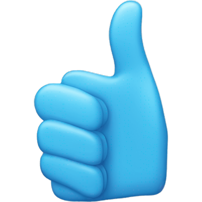 light blue thumbs up emoji