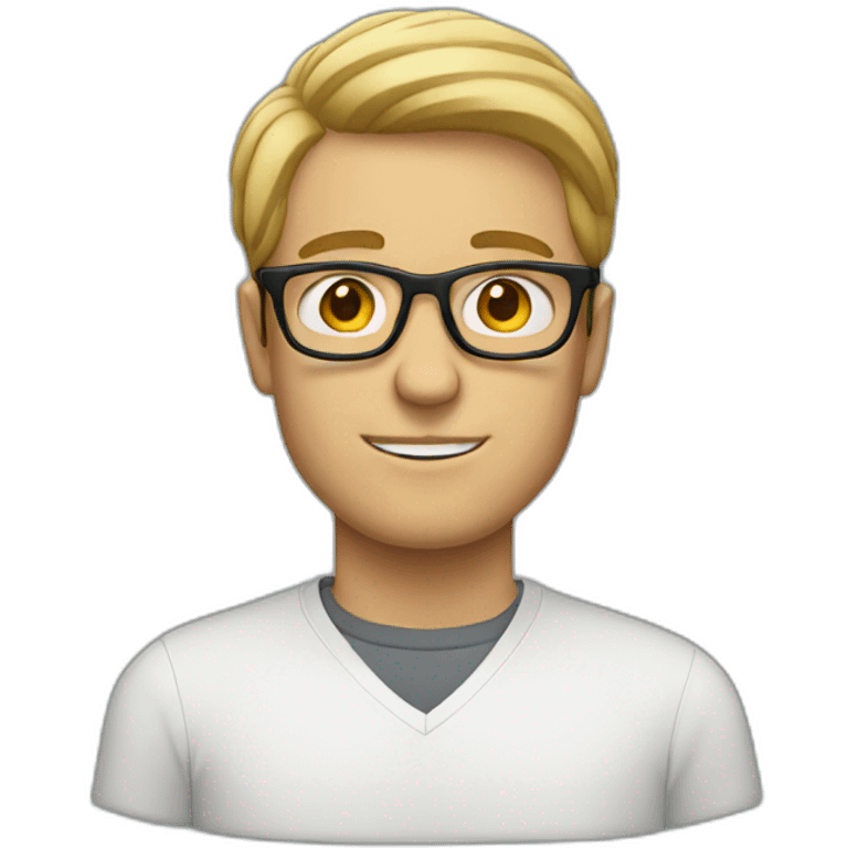 white guy with glasses emoji