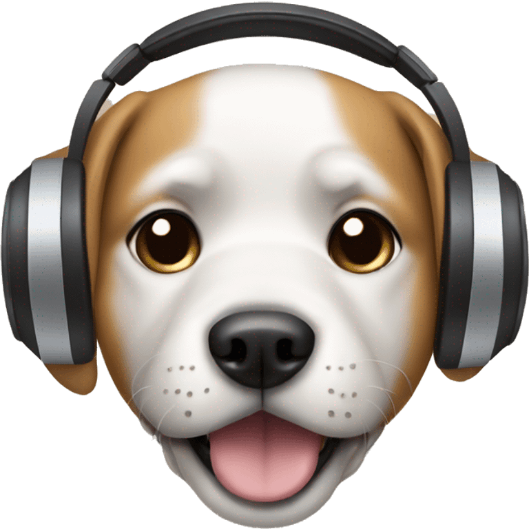 dog weaing headphone emoji