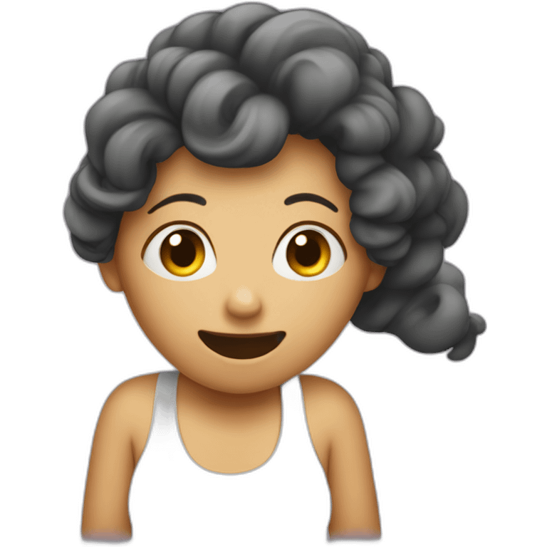 farting woman shy emoji