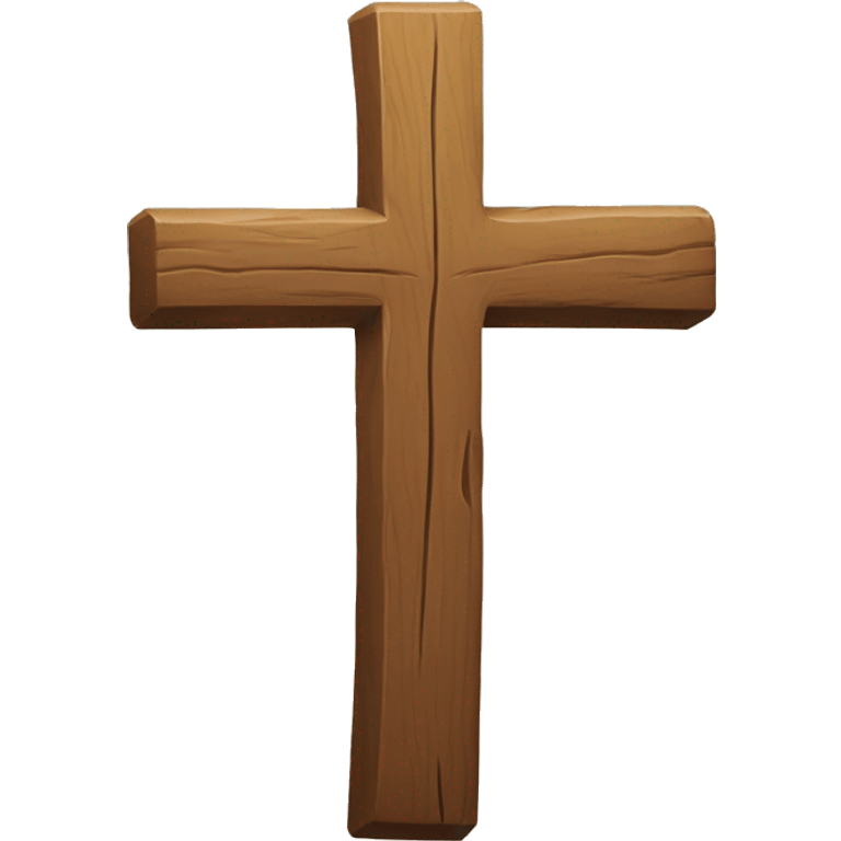 Simple wood cross emoji