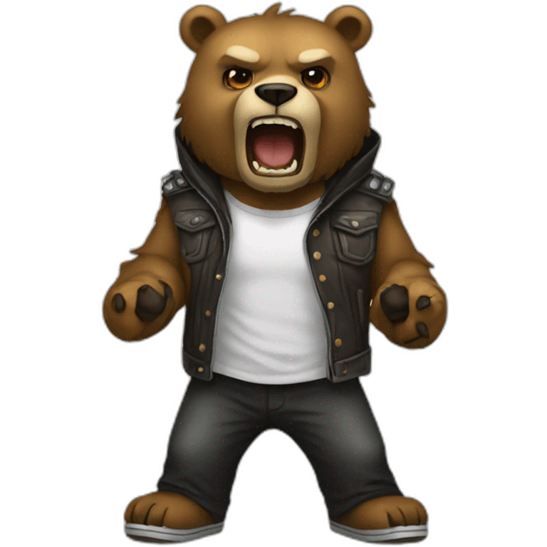 bear heavy metal emoji