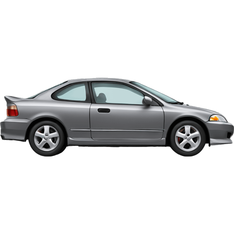 Grey Honda civic 1999 emoji