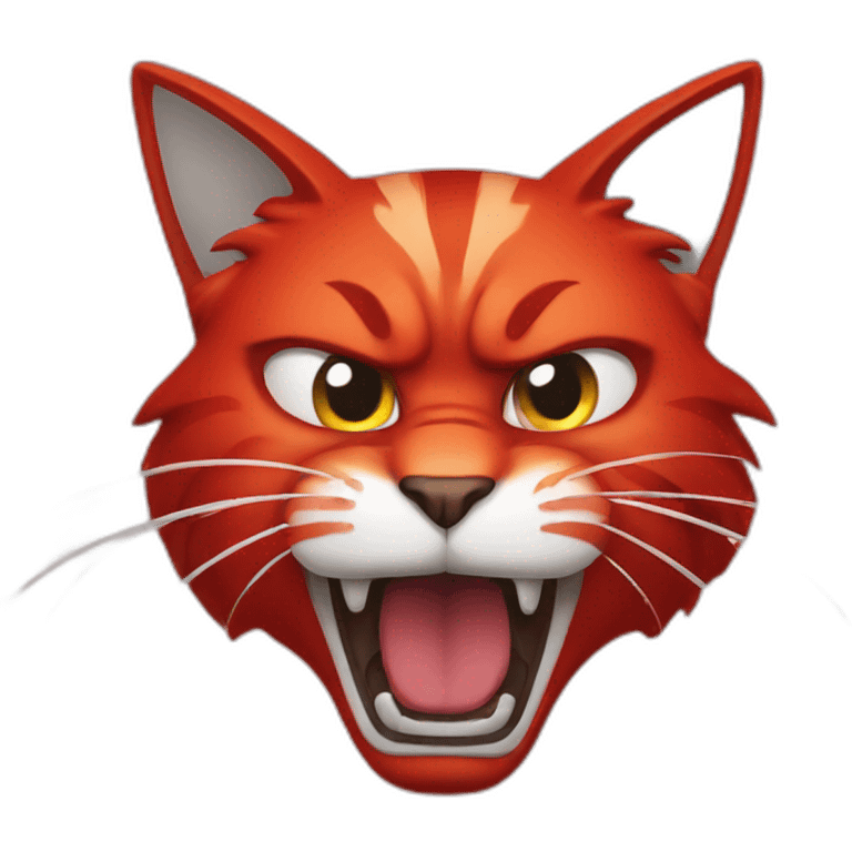 red Angry cat emoji