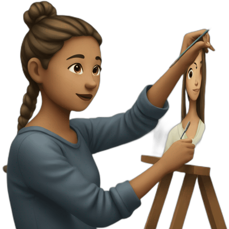 Girl painting  emoji