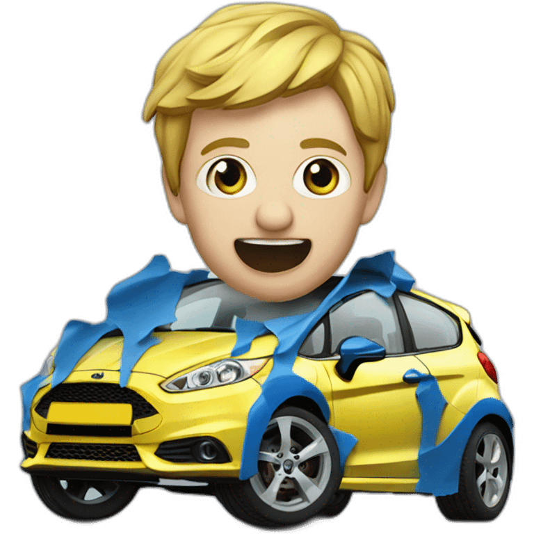 fiesta st line bleue accident emoji