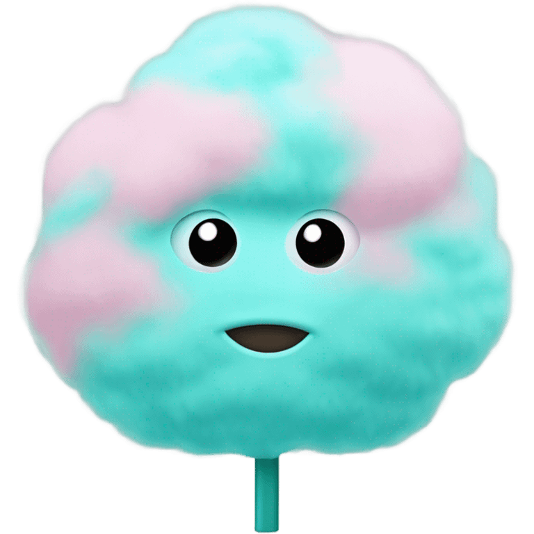 teal cotton candy  emoji