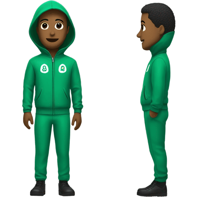 guy in green squid game suit emoji