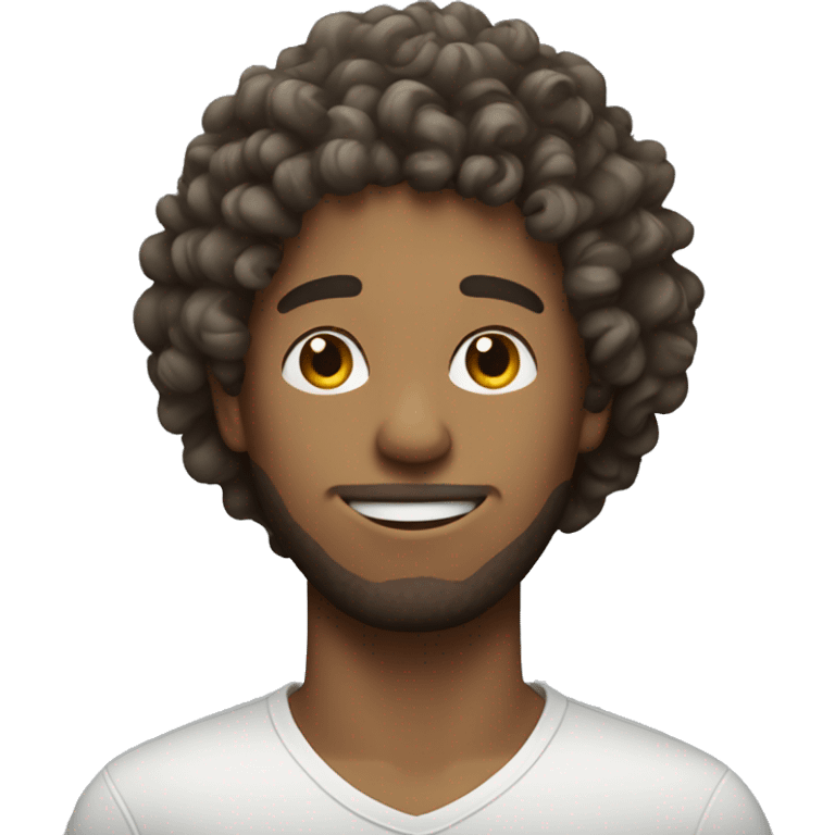 curly hair guy wtih cash emoji