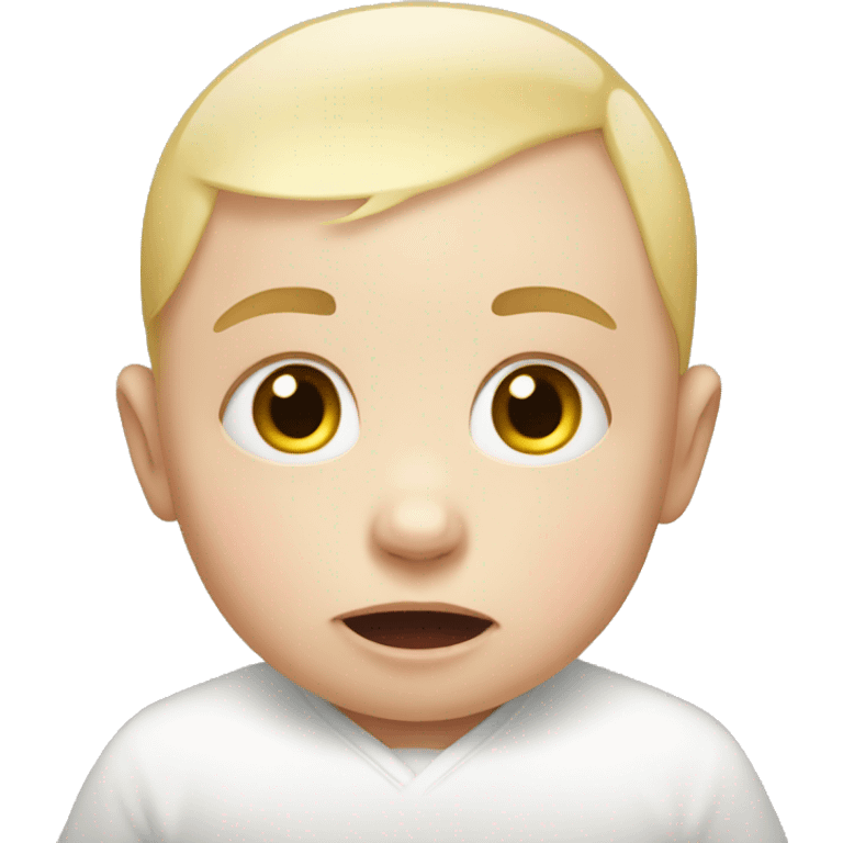 white baby is crying emoji