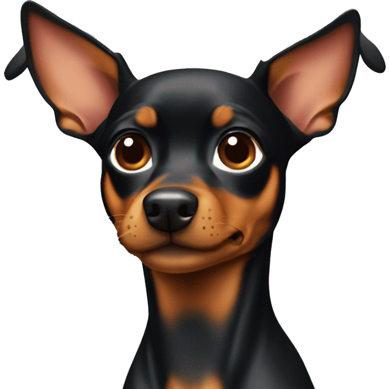 Miniature pinscher looking to the right  emoji