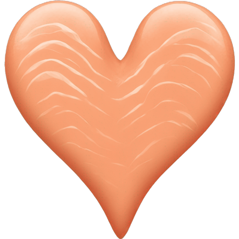 Salmon-colored heart emoji