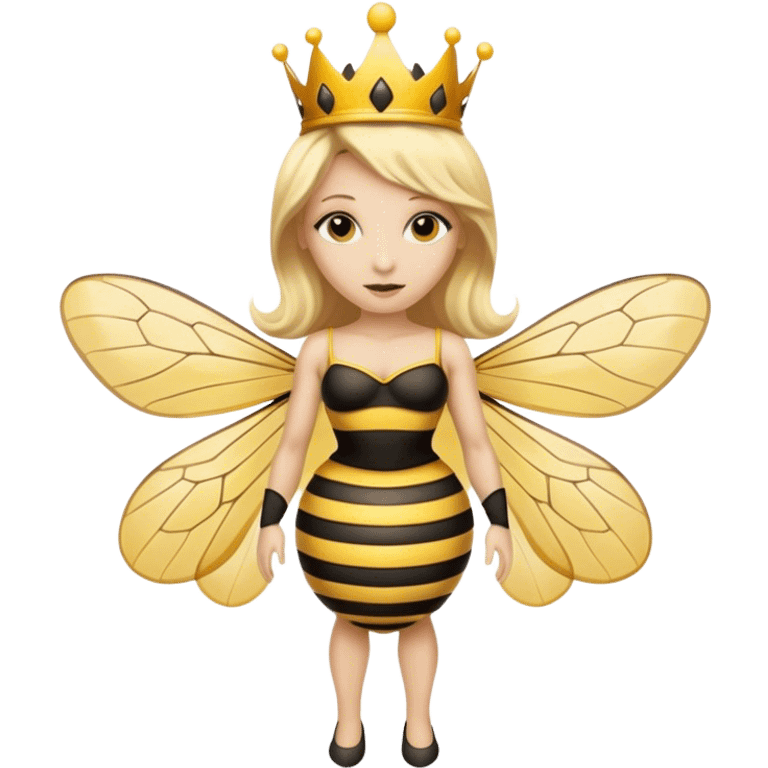 Full Body plus  Queen bee woman with  blonde hair and big nose emoji