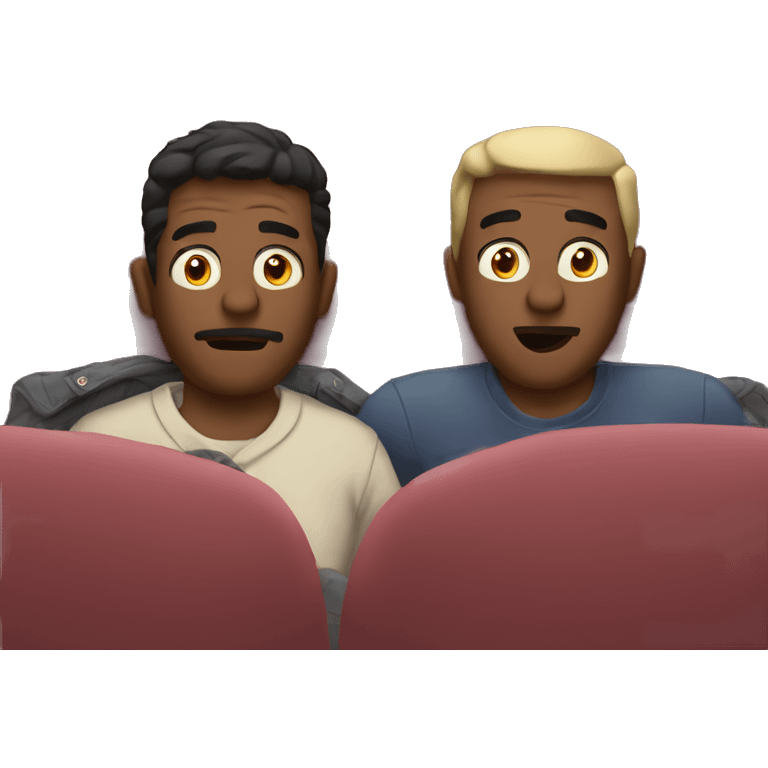 2 guys watching a movie emoji