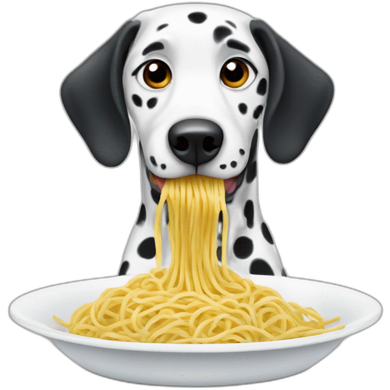 Dalmatian-eating-spaghetti emoji