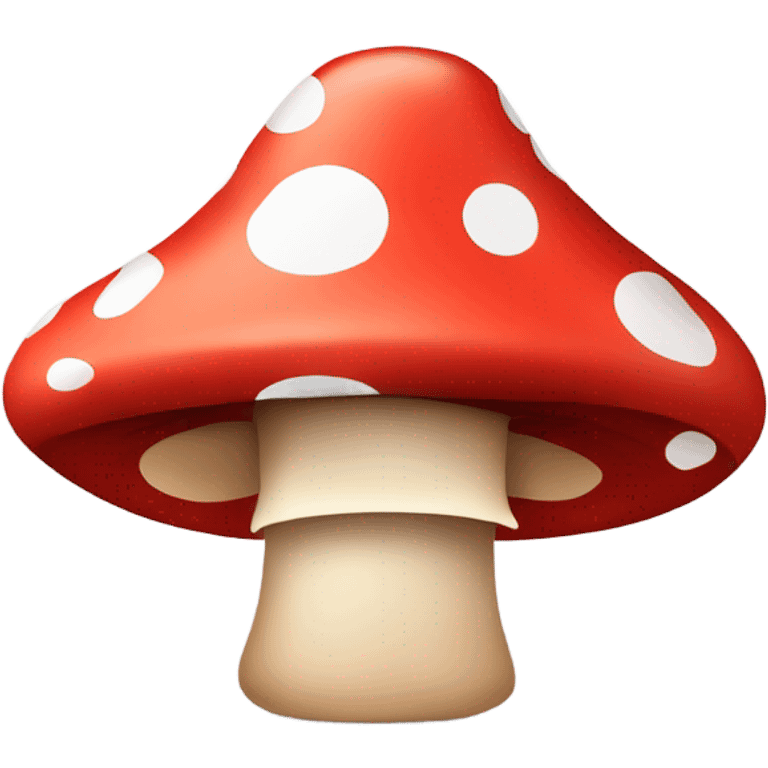 Red mushroom with white spots and cowboy hat emoji