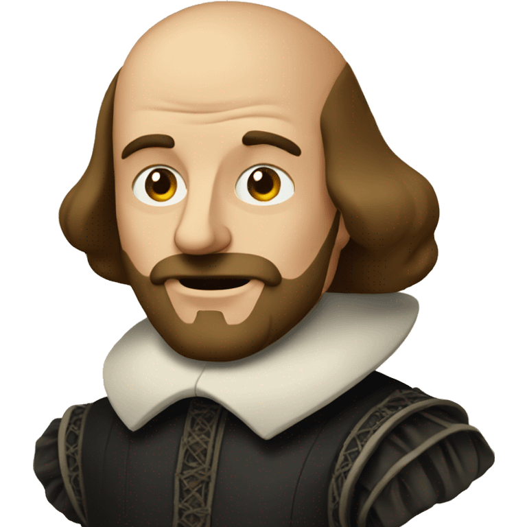 shakespeare with a weird had emoji