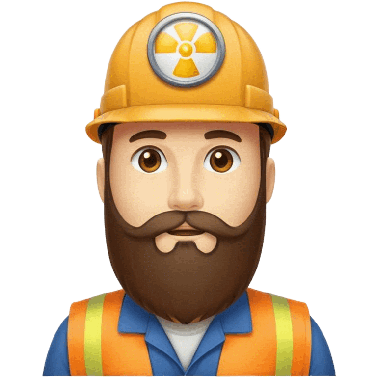 30 inch Long beard brown cap nuclear worker  emoji