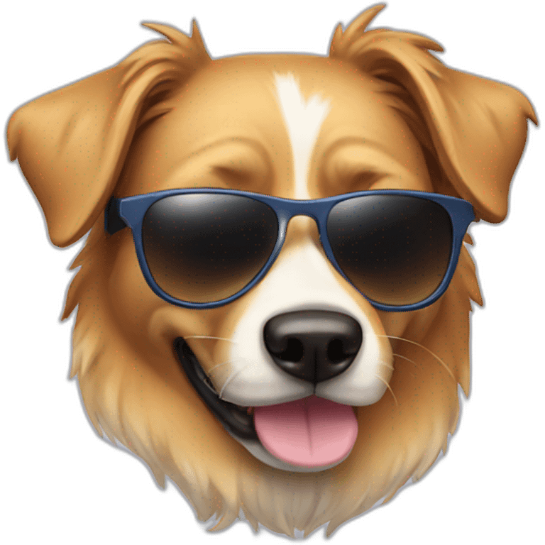 Dog with sunglasses  emoji