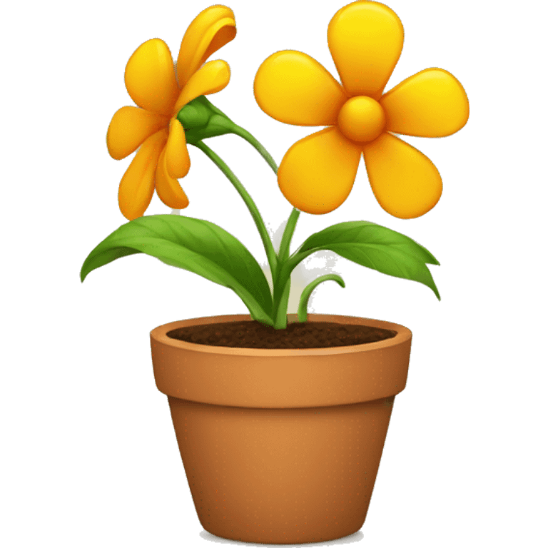 a growing flower in a pot emoji