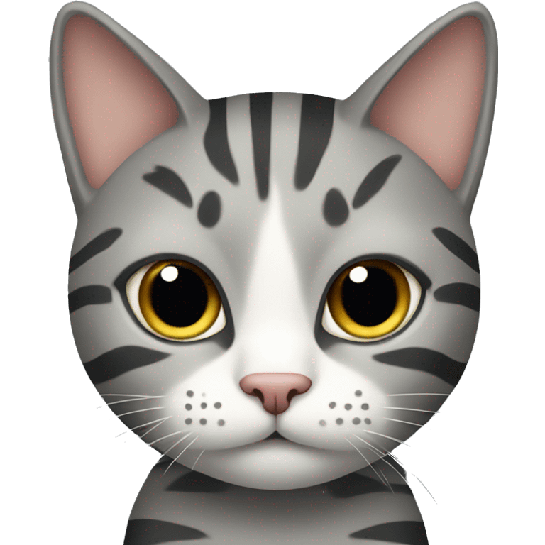 Gray striped cat emoji