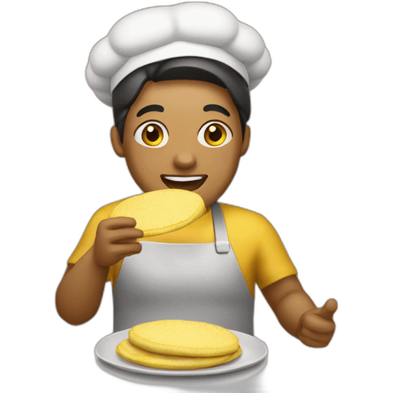 Comiendo arepas emoji