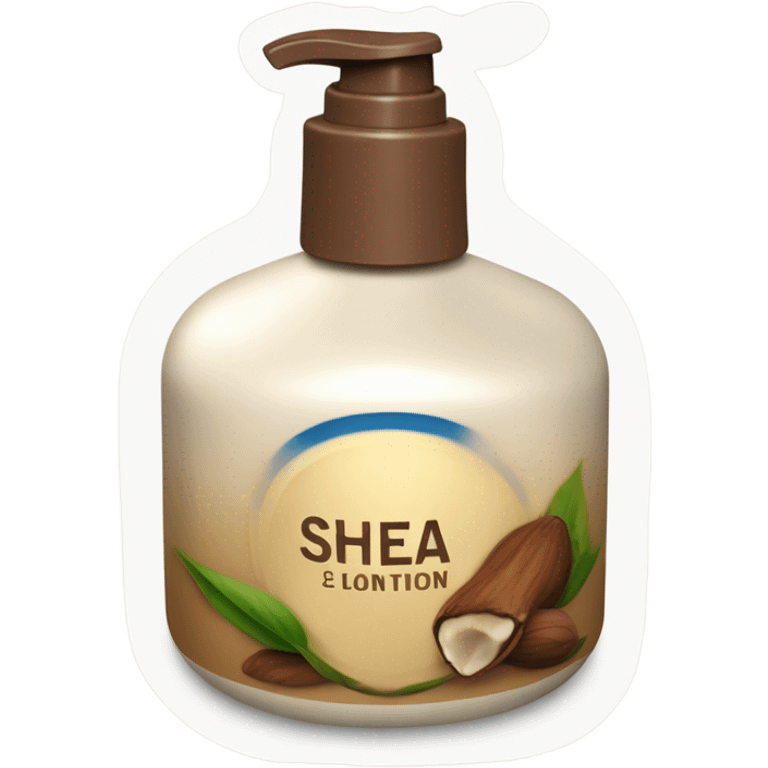 shea butter lotion bottle  emoji