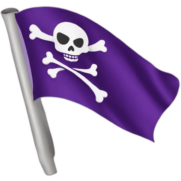 pirate flag in purple emoji