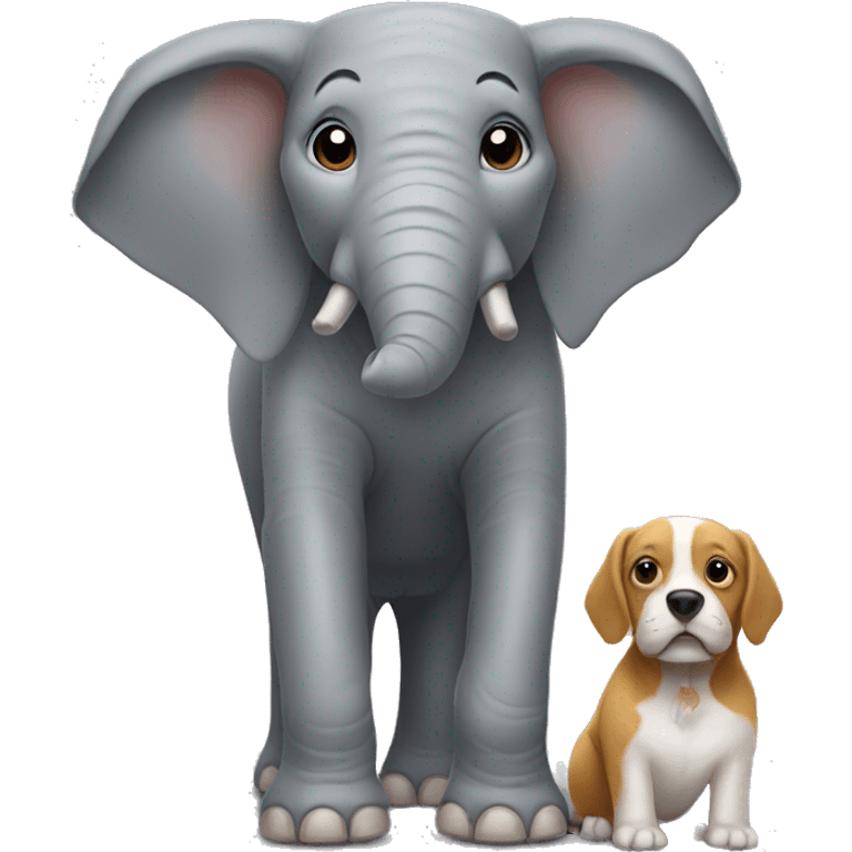 Elephant and dog emoji