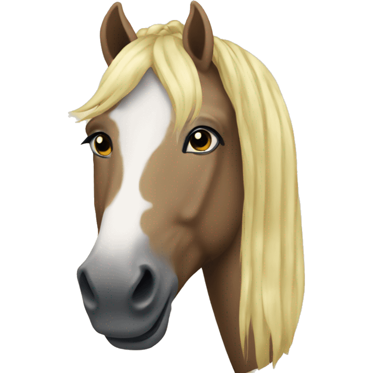 blonde horse emoji