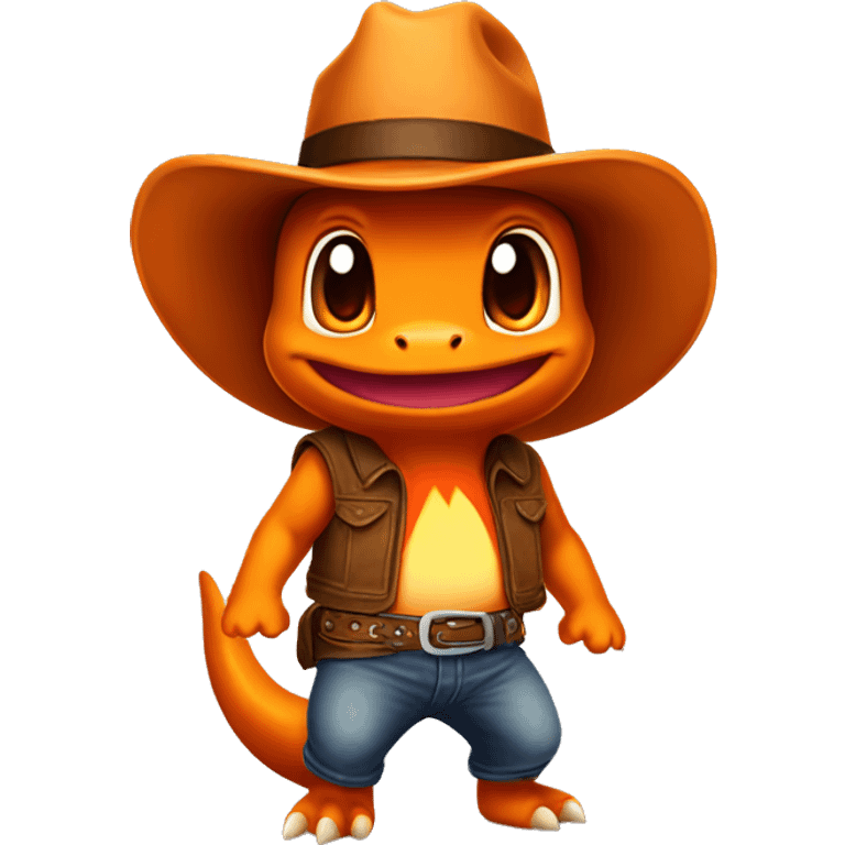 Charmander in a cowboy hat emoji