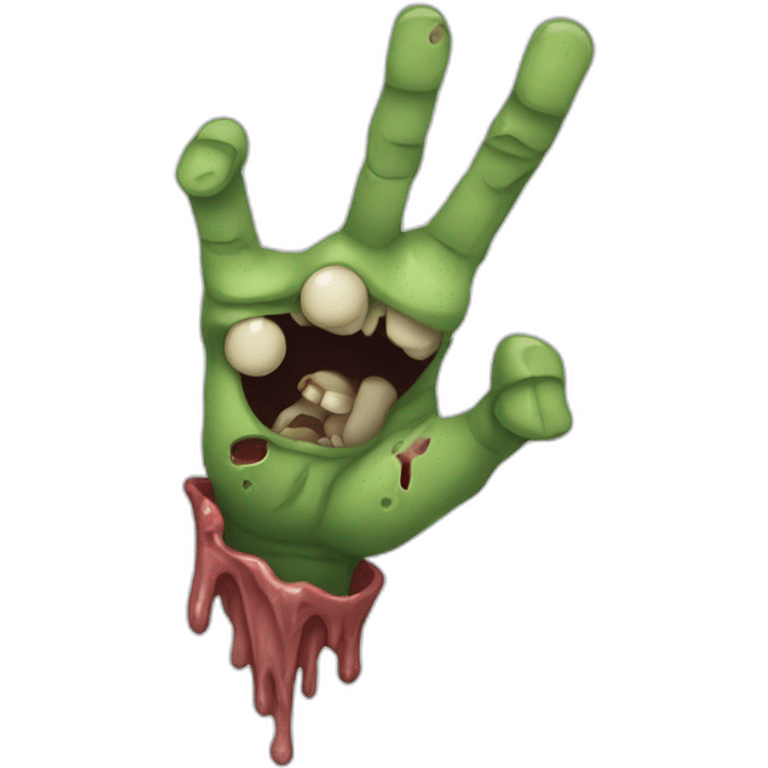 rotten zombie point single finger emoji