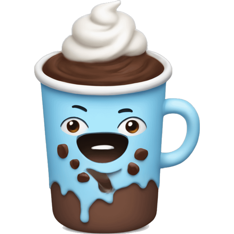 Frozen with hot choclate emoji