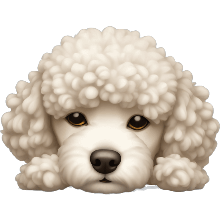 Poodle dog sleeping emoji